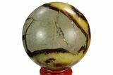 Polished Septarian Sphere - Madagascar #122908-1